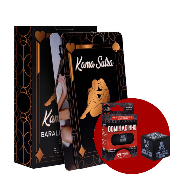 COMPRE Baralho Kama Sutra Erótico Soft 55 Cartas GANHE Dominadinho Jogo Sensual 01 Cubo