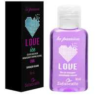 Love Ice Óleo Beijável Massagem 30Ml - Uva