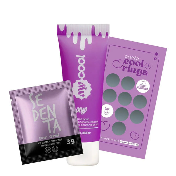 Kit Erótico com MyCool 10g, Raspadinha CoolRinga e Sachê Sedenta