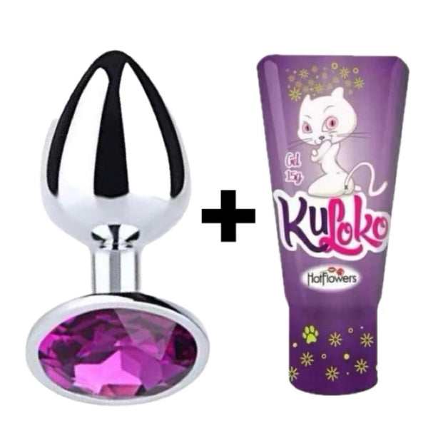 Plug Anal + Gel Lubrificante Kuloko